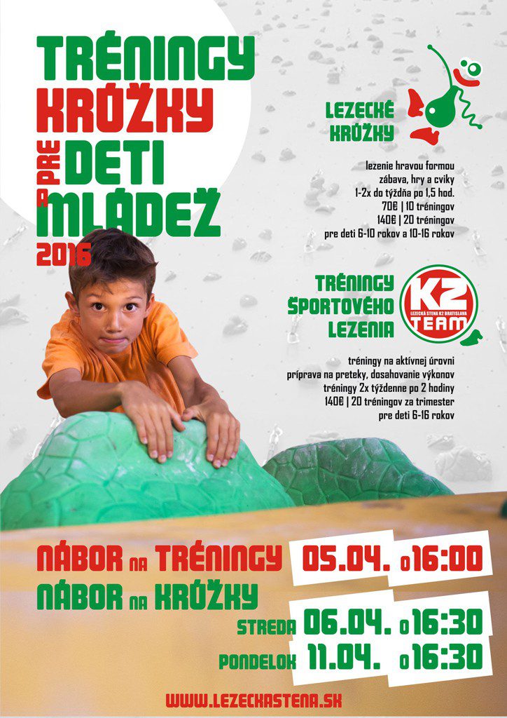 Detské tréningy a krúžky Apríl 2016